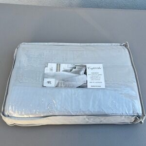 Capecchi King Sheet Set 300 TC Sateen 100% Cotton Embroidered Bee Made‎ in Italy